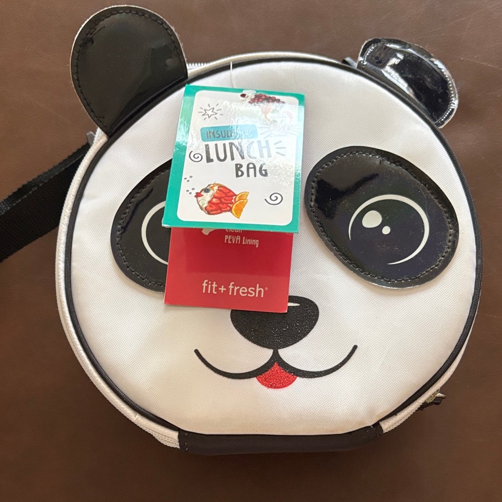 Panda Lunch Bag - Black and White